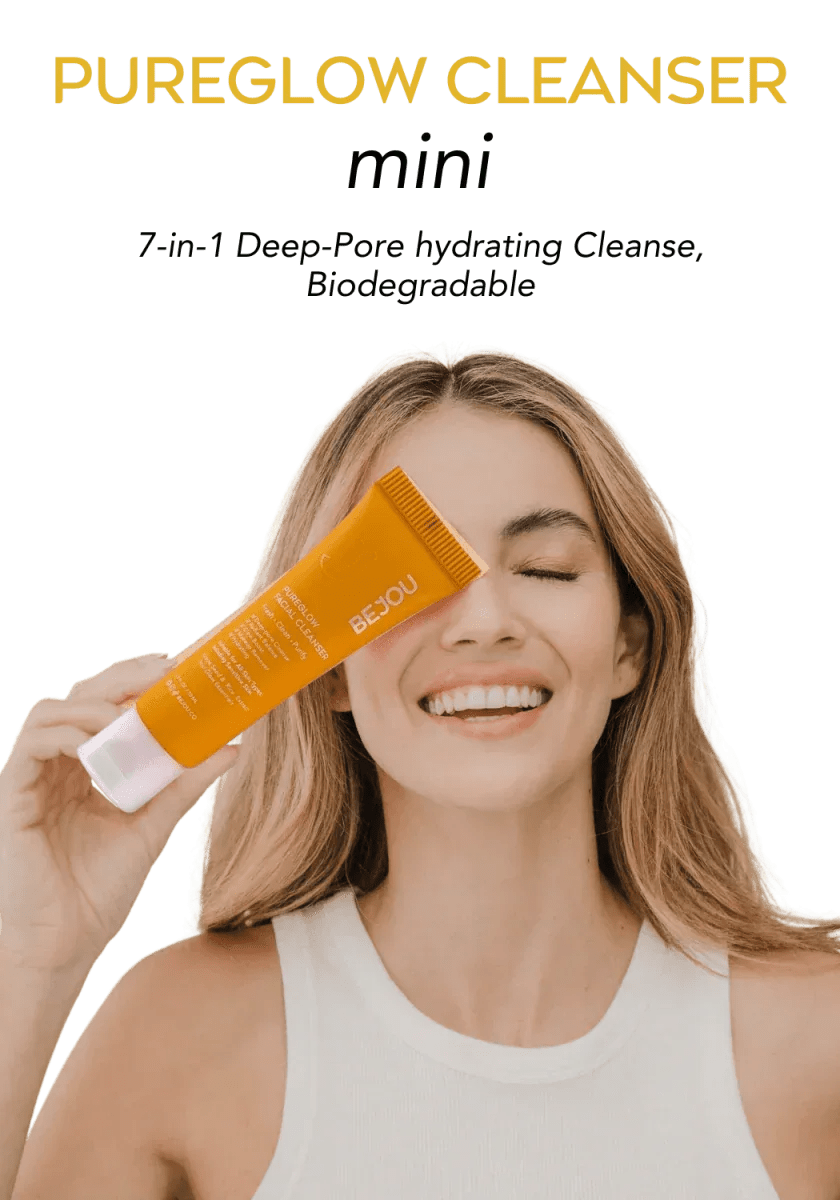 Mini Pureglow Cleanser Facial Cleanser - Sensitive Skin Dark Spots Hyperpigmentation uneven tone - Natural Retinol Alternative Facial Cleanser - BEJOU Skincare